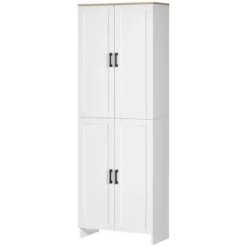 HOMCOM 72" Freestanding Kitchen Pantry, 4-Door Storage Cabinet Organizer With Adjustable Shelves, Kitchen Cabinet With Doors And Shelves, White 9 HOMCOM 72" Freestanding Kitchen Pantry, 4-Door Storage Cabinet Organizer With Adjustable Shelves, Kitchen Cabinet With Doors And Shelves, White -Restaurant Furniture Store GUEST 6ba4522d 2fa5 4295 8a84 cf3dd628edf1