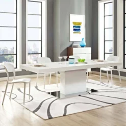 Vector Extendable Dining Table White Silver - Modway 13 Vector Extendable Dining Table White Silver - Modway -Restaurant Furniture Store GUEST 6c58caa2 e575 4054 982f 5d85008cf295
