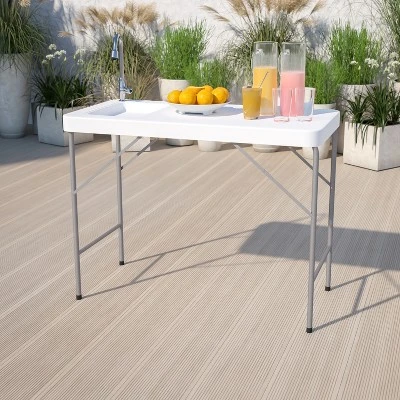 Emma And Oliver 4-Foot Portable Fish Cleaning Table / Outdoor Camping Table And Sink 3 Emma And Oliver 4-Foot Portable Fish Cleaning Table / Outdoor Camping Table And Sink