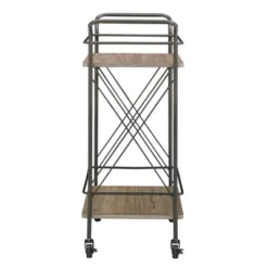 Keene Bronze Finish And Wood Double Cross Bar Cart Bronze/Walnut - Inspire Q 9 Keene Bronze Finish And Wood Double Cross Bar Cart Bronze/Walnut - Inspire Q -Restaurant Furniture Store GUEST 6d00a3a4 00a3 47e3 80f4 5067939f9afd