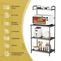 Costway 4-Tier Baker's Rack Microwave Oven Stand Shelves Kitchen Storage Rack Organizer 13 Costway 4-Tier Baker's Rack Microwave Oven Stand Shelves Kitchen Storage Rack Organizer -Restaurant Furniture Store GUEST 6d18b7ad 95df 48e9 bfe9 ed569716e8a4