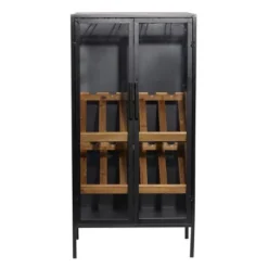 Contemporary Wood Standing Wine Rack Black - Olivia & May -Restaurant Furniture Store GUEST 6f134ed7 c1a3 42f6 b0fc b43bd93772a7