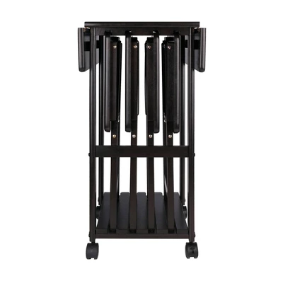 5pc Sophia Snack Tray Set Coffee - Winsome 7 5pc Sophia Snack Tray Set Coffee - Winsome - Image 5