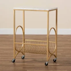 Jacek Metal Wine Cart With Marble Tabletop Gold - Baxton Studio 14 Jacek Metal Wine Cart With Marble Tabletop Gold - Baxton Studio -Restaurant Furniture Store GUEST 6f7d401e 0b85 48c4 83b8 4570d6b65148