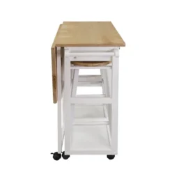 Square Hardwood Drop Leaf Table Top Breakfast Cart Natural/White - Flora Home 21 Square Hardwood Drop Leaf Table Top Breakfast Cart Natural/White - Flora Home -Restaurant Furniture Store GUEST 71b7b3b2 2104 4631 9f91 c6e62cc736a9