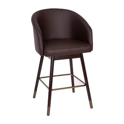 Flash Furniture Margo Commercial Grade Mid-Back Modern Barstool With Beechwood Legs And Curved Back 5 Flash Furniture Margo Commercial Grade Mid-Back Modern Barstool With Beechwood Legs And Curved Back - Image 3