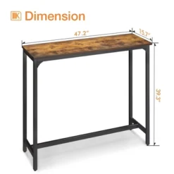 ODK 47 Inch Rectangular Modern Bar Height Narrow Pub, Kitchen, And Dining Table With Metal Legs, Easy To Clean Top, And Fast Assembly, Rustic Brown 7 ODK 47 Inch Rectangular Modern Bar Height Narrow Pub, Kitchen, And Dining Table With Metal Legs, Easy To Clean Top, And Fast Assembly, Rustic Brown -Restaurant Furniture Store GUEST 73199d0f d374 49f9 b2c6 5bc1ae777916