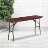 Flash Furniture 5-Foot Mahogany Melamine Laminate Folding Training Table -Restaurant Furniture Store GUEST 737ebeba 79a4 4097 9053 96c2209fc39d