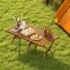 Costway Folding Aluminum Camping Table With Carry Bag Roll-Up Picnic Table With Wood Grain -Restaurant Furniture Store GUEST 73b26944 c56f 4b9e 904a 05bcfd597d29