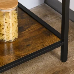 HOMCOM Industrial Wine Rack With 11-Bottles Holder, Free Standing Wine Shelf With Glass Holders For Home Bar, Kitchen, Rustic Brown -Restaurant Furniture Store GUEST 73dea91e d01c 41eb b1f3 fd370b0b4323