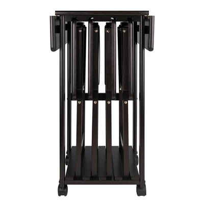 5pc Sophia Snack Tray Set Coffee - Winsome 5 5pc Sophia Snack Tray Set Coffee - Winsome - Image 3