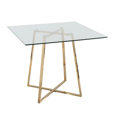 36" Cosmo Square Dining Table Glass - LumiSource 14 36" Cosmo Square Dining Table Glass - LumiSource - Image 12