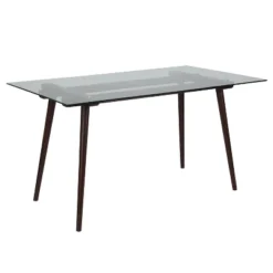 Merrick Lane 31.5" X 55" Rectangular Solid Wood Table With Glass Top 25 Merrick Lane 31.5" X 55" Rectangular Solid Wood Table With Glass Top -Restaurant Furniture Store GUEST 751e09b5 05c5 4d87 a651 248f231b8356