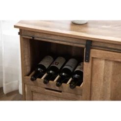 Weston Sliding Barn Door Wine Cabinet Natural - Boraam -Restaurant Furniture Store GUEST 75651a60 48ca 4691 9207 ec4f816d7cde