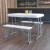 Flash Furniture 3 Piece Portable Plastic Folding Bench And Table Set -Restaurant Furniture Store GUEST 758c55af 36f6 4517 9dd9 c021fff75c80