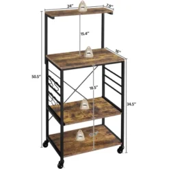 Yaheetech 50.5"H Kitchen Baker's Rack With Side Hooks -Restaurant Furniture Store GUEST 75c35192 6927 48ca 92ad b6d5919e8105