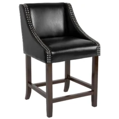 Merrick Lane Taylorsville 24 Inch Counter Height Stool With Nailhead Trim -Restaurant Furniture Store GUEST 77bf27a7 fe98 4ac7 a5c0 f58c5c8a4e58