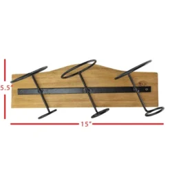 Black Metal & Wood Space Saving Wine Holder - Foreside Home & Garden -Restaurant Furniture Store GUEST 7839f3c3 784c 4a76 af6f 69ab4d6f3caf