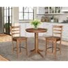 30" Effie Round Pedestal Counter Height Dining Set With 2 Emily Stools Distressed Oak - International Concepts 2 30" Effie Round Pedestal Counter Height Dining Set With 2 Emily Stools Distressed Oak - International Concepts -Restaurant Furniture Store GUEST 78ae0790 f9ed 4534 95da 0156b0ad43c2