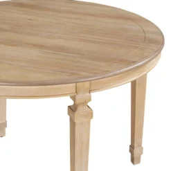 5 PCS Round Dining Table Set With Solid Wood Legs And 4 Striped Fabric Upholstered Chairs-ModernLuxe -Restaurant Furniture Store GUEST 78ffc4ec 83fe 40a1 8bb0 df5ac6f211d3