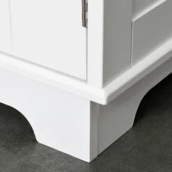 HOMCOM 67" Modern Buffet With Hutch, Louvered Kitchen Pantry Microwave Cabinet With Framed Glass Doors And 2 Drawers, White -Restaurant Furniture Store GUEST 7aa0a79c d9cd 45a4 acd2 e65efed659ad