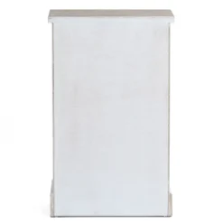 LuxenHome White And Natural Wood 2-Door Wine Cabinet -Restaurant Furniture Store GUEST 7bff87e8 df31 4209 89bd 79ad0b35b1a2