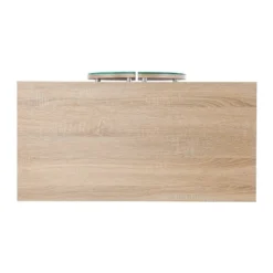 Befail Bar Cabinet With Wine Storage Natural/Chrome - Aiden Lane -Restaurant Furniture Store GUEST 7dd73417 8208 4d35 86ca 35811bd9b64c