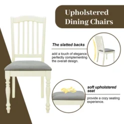 5 PCS Mid-Century Extendable Dining Table Set With 15inch Butterfly Leaf And 4 Upholstered Chairs-ModernLuxe -Restaurant Furniture Store GUEST 7ddb54e8 5286 44b5 9a03 f46b9a6207f9