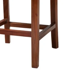 Racquel Natural Rattan And Mahogany Wood Counter Height Barstool Walnut Brown - Bali & Pari -Restaurant Furniture Store GUEST 7dfdfc98 560d 49cd a462 509582337b8e