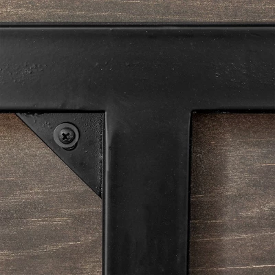 Nevada Trestle Base Dining Table Rustic Oak - Armen Living 7 Nevada Trestle Base Dining Table Rustic Oak - Armen Living - Image 5