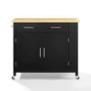 Full Savannah Wood Top Kitchen Island Cart Black/Natural - Crosley -Restaurant Furniture Store GUEST 7eadd3be 5c78 45ad b416 df00bceed700