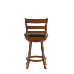 Merrick Lane 24" Classic Wooden Ladderback Swivel Counter Height Stool With Upholstered Padded Seat And Integrated Footrest 21 Merrick Lane 24" Classic Wooden Ladderback Swivel Counter Height Stool With Upholstered Padded Seat And Integrated Footrest -Restaurant Furniture Store GUEST 806dd173 b3b5 4d75 9aeb 3c81c0ab0284