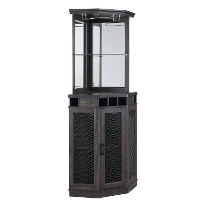 Corner Bar Unit With Mesh Doors - Home Source 4 Corner Bar Unit With Mesh Doors - Home Source - Image 2