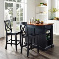 Coventry Drop Leaf Top Kitchen Island With X-Back Stools Black - Crosley 14 Coventry Drop Leaf Top Kitchen Island With X-Back Stools Black - Crosley -Restaurant Furniture Store GUEST 83dec51a 544f 4263 985c e7caa637efce