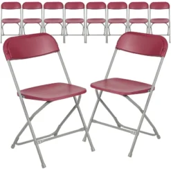 Flash Furniture Hercules™ Series Plastic Folding Chair - 10 Pack 650LB Weight Capacity -Restaurant Furniture Store GUEST 8428e508 9628 43fa be4f e499b813743e 1
