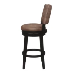 30" Kaede Wood And Upholstered Swivel Barstool Black/Chestnut - Hillsdale Furniture -Restaurant Furniture Store GUEST 84bda276 cc07 4e52 86dd 347df9687404
