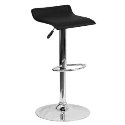 Emma And Oliver Solid Wave Seat Vinyl Adjustable Height Barstool With Chrome Base -Restaurant Furniture Store GUEST 858f820f 65ef 462e b13e 6adcdd0d2294