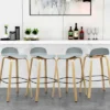 Costway Modern Set Of 4 Barstools 30inch Pub Chairs W/Low Back & Metal Legs Grey 2 Costway Modern Set Of 4 Barstools 30inch Pub Chairs W/Low Back & Metal Legs Grey -Restaurant Furniture Store GUEST 861fbc17 0672 4291 956c 16133433b195