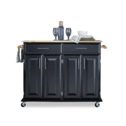Dolly Madison Kitchen Island Cart Wood/Black/Natural - Home Styles -Restaurant Furniture Store GUEST 8758ff01 a6aa 4cbc 85d2 9ae2a09fba19