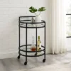 Bailey Round Bar Cart Matte Black - Crosley -Restaurant Furniture Store GUEST 87c6867d f035 4bfc 8f41 ed834df66615