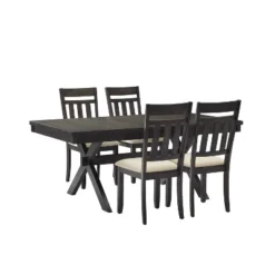 Hayden 5pc Extendable Dining Set With 4 Slat Back Chairs Slate - Crosley 20 Hayden 5pc Extendable Dining Set With 4 Slat Back Chairs Slate - Crosley -Restaurant Furniture Store GUEST 87eeca4b 703b 4013 9ad8 0ba8d25701c7
