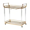 Savannah Metal And Glass Wine Cart Gold/Clear - Baxton Studio 2 Savannah Metal And Glass Wine Cart Gold/Clear - Baxton Studio -Restaurant Furniture Store GUEST 88182b3f 1370 4c77 bd6f 1675d7c4d6af