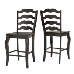 Set Of 2 24" South Hill French Ladder Back Counter Chairs - Inspire Q -Restaurant Furniture Store GUEST 891b3e5c 5fc1 41e8 9d20 2dba8df6fe6d