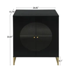Aubrey 33.07'' H X 26.85'' W X 15.79'' D Glass Door Storage Cabinet And Adjustable Shelf Sideboards And Buffets-The Pop Home -Restaurant Furniture Store GUEST 892f8838 33ea 49b0 b665 28908917f97e
