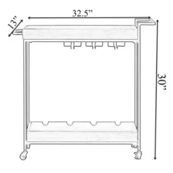 Vintiquewise Metal Wine Bar Serving Cart With Rolling Wheels, Wine Rack, And Glass Holder 10 Vintiquewise Metal Wine Bar Serving Cart With Rolling Wheels, Wine Rack, And Glass Holder -Restaurant Furniture Store GUEST 8a019615 d233 4785 ba34 88dc6edffd14
