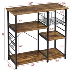 Yaheetech Kitchen Storage Rack With Basket/Hooks/Storage -Restaurant Furniture Store GUEST 8aed8970 6465 4962 9c4b ab4dc711e88f