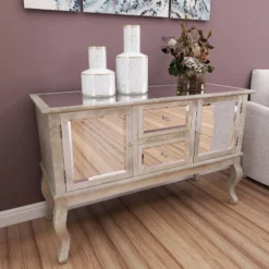 Glam Mirrored Sideboard Silver - Olivia & May -Restaurant Furniture Store GUEST 8b295434 9ee0 4d56 80a0 92a78e60fc1e