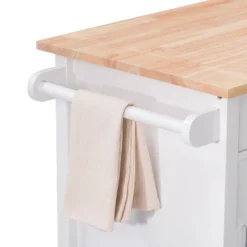 Sage Wood Kitchen Cart White - CorLiving -Restaurant Furniture Store GUEST 8c3d6397 c45e 4730 bab8 baf85e49329e