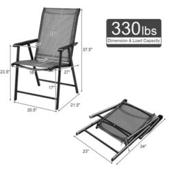 Costway Set Of 4 Outdoor Patio Folding Chairs Camping Deck Garden Pool Beach W/Armrest -Restaurant Furniture Store GUEST 8d550329 7fbc 485b a8c6 e5c8b4298836