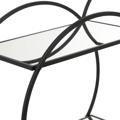 Contemporary Glam Metal Bar Cart - Olivia & May 4 Contemporary Glam Metal Bar Cart - Olivia & May - Image 2